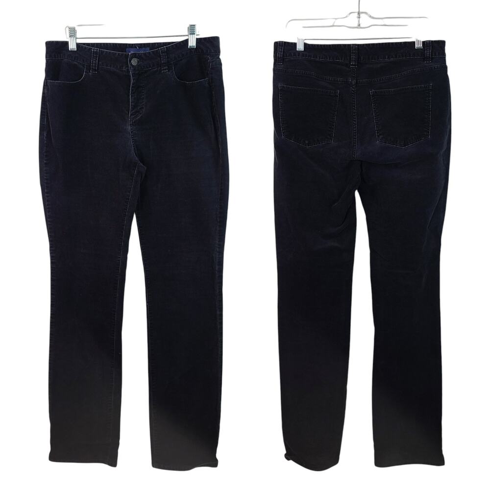 Talbots Signature Black Corduroy Pants Jeans Slacks 10 L 32 x 34